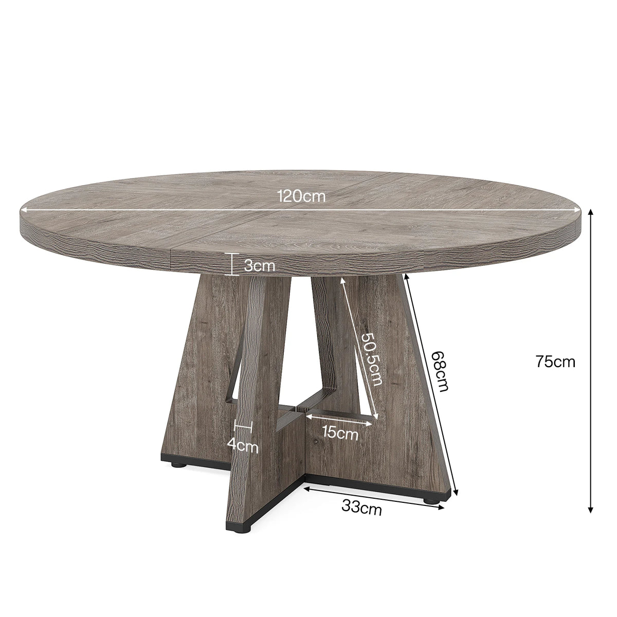 Table ronde design en bois