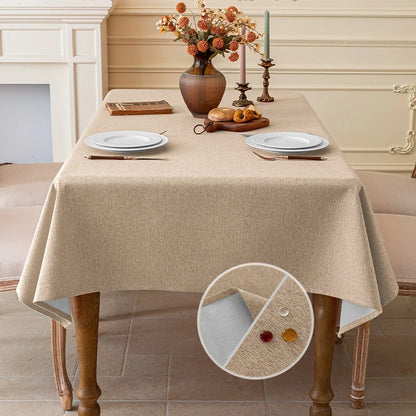 Nappe rectangulaire en coton et lin