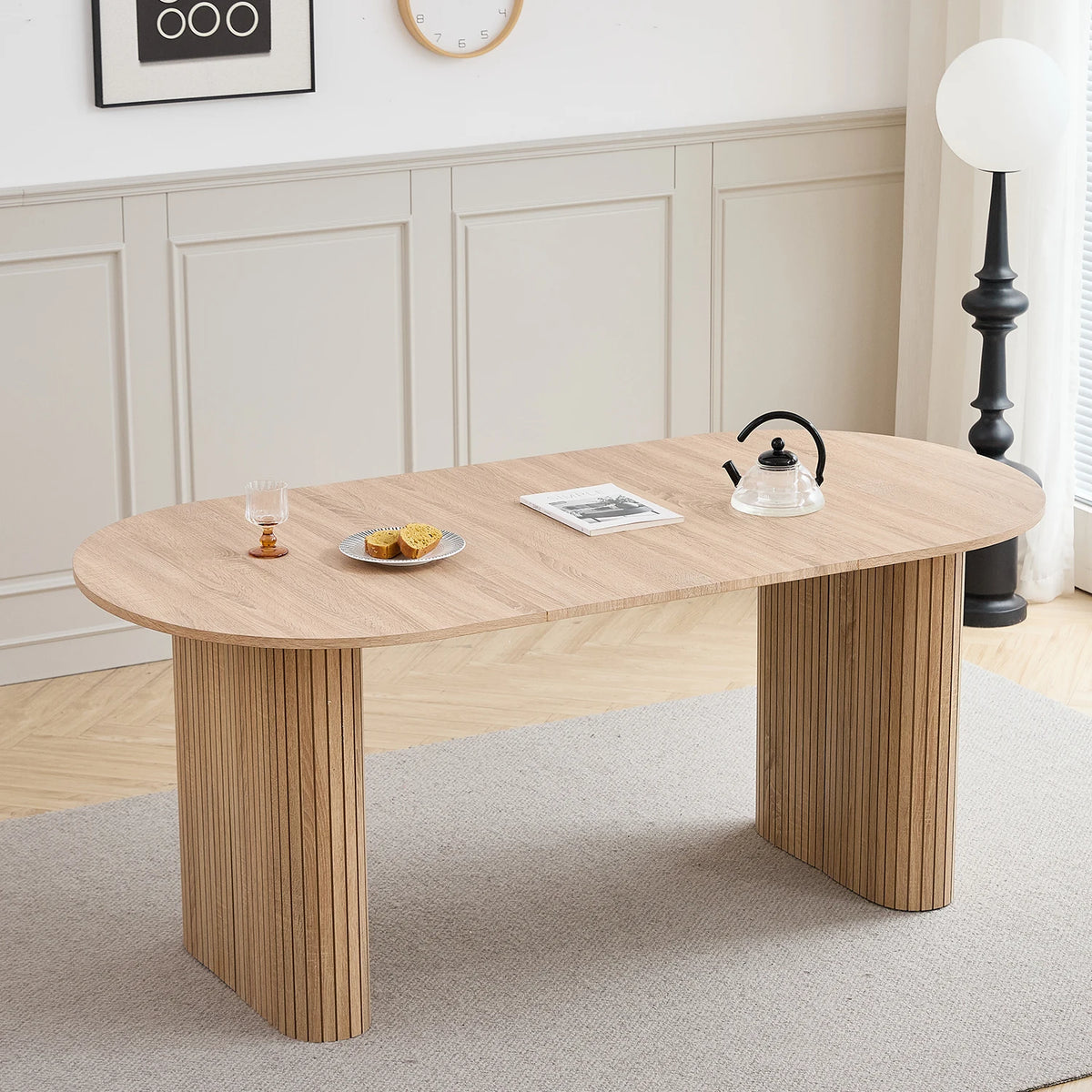 Table à manger bois ovale