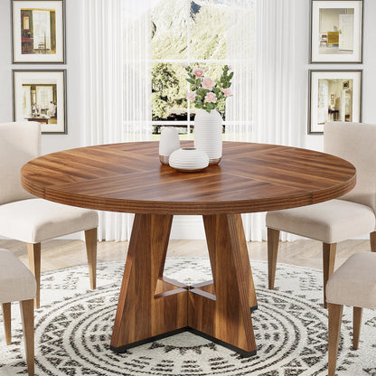 Table ronde design en bois