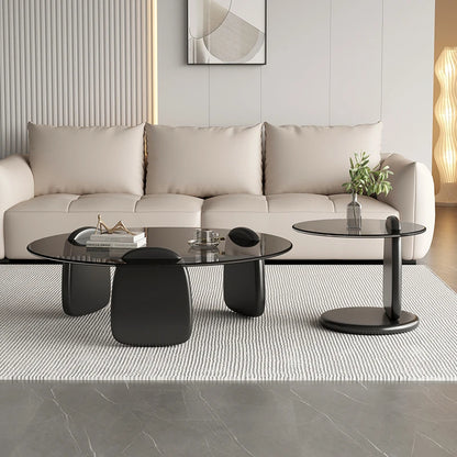 Table basse verre gigogne ronde