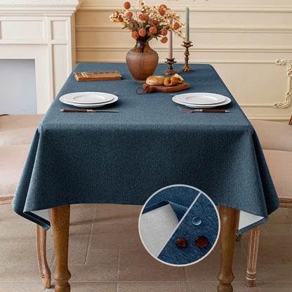 Nappe rectangulaire en coton et lin