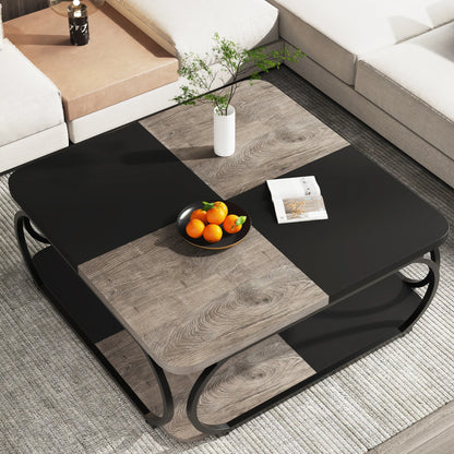Table basse bois 2 plateaux