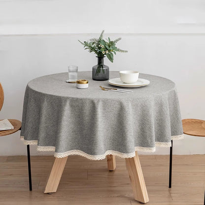 Nappe ronde effet lin
