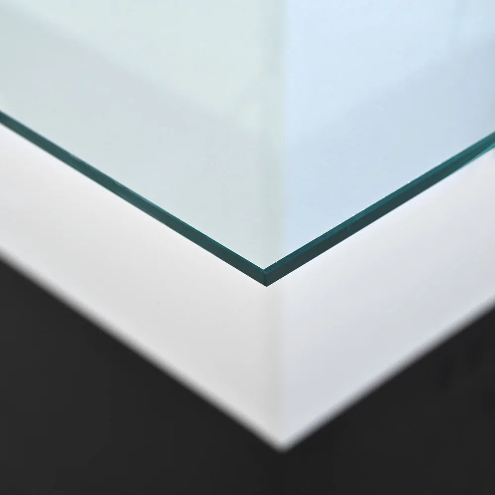 Table basse carrée en verre LED