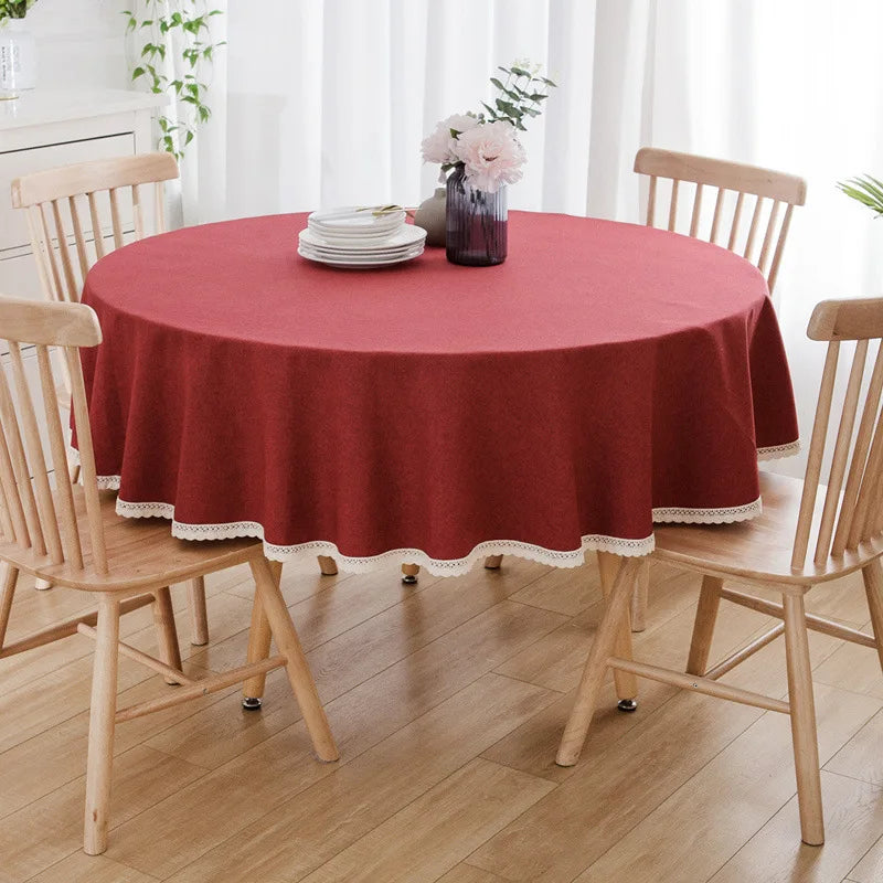 Nappe ronde effet lin