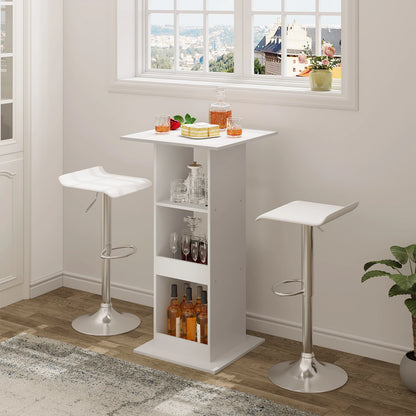 Table haute avec rangements