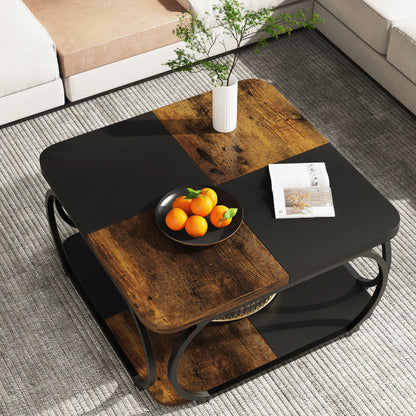 Table basse bois 2 plateaux