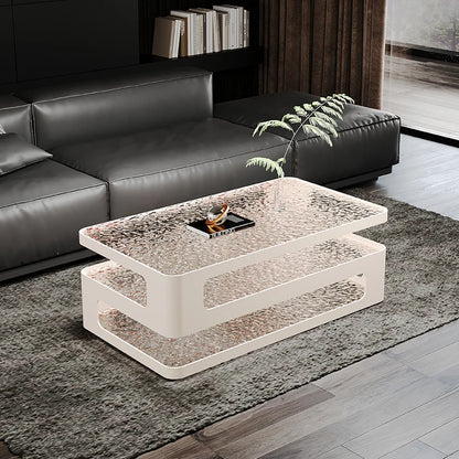 Table basse bois verre design