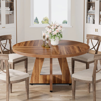 Table ronde design en bois