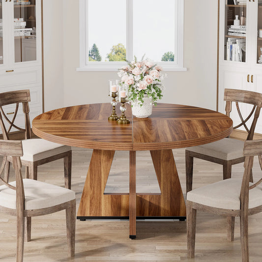 Table ronde design en bois