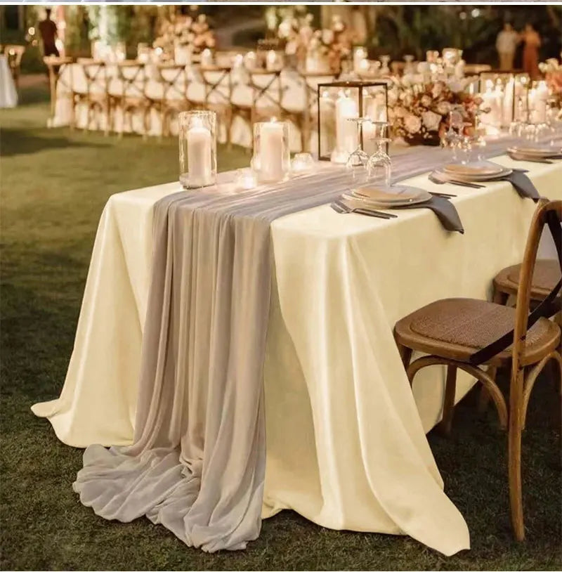Nappe en satin rectangulaire