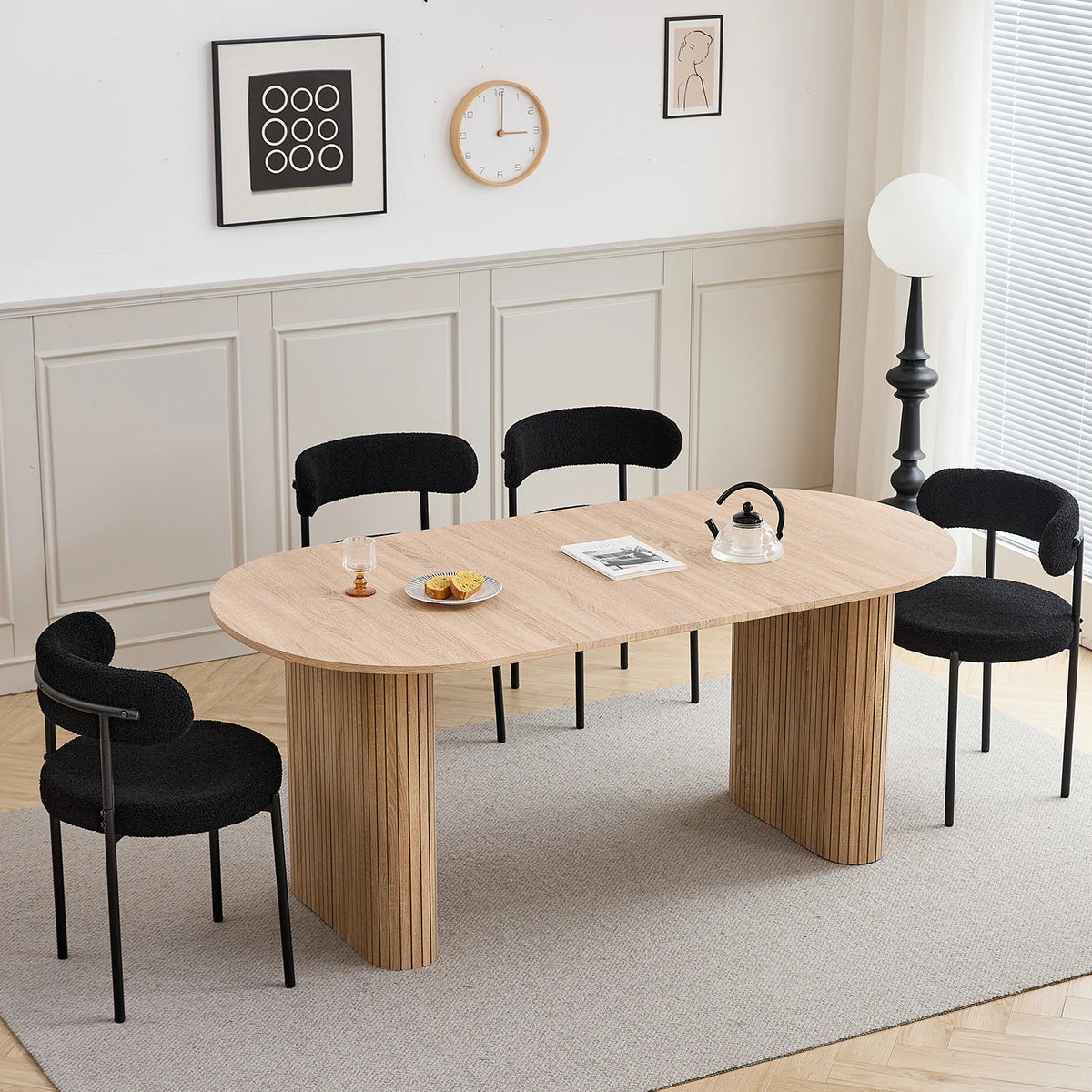 Table à manger bois ovale