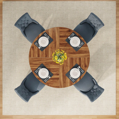 Table ronde design en bois