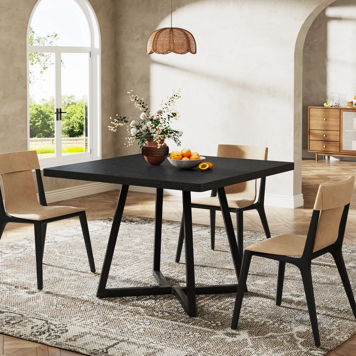 Table à manger bois carrée
