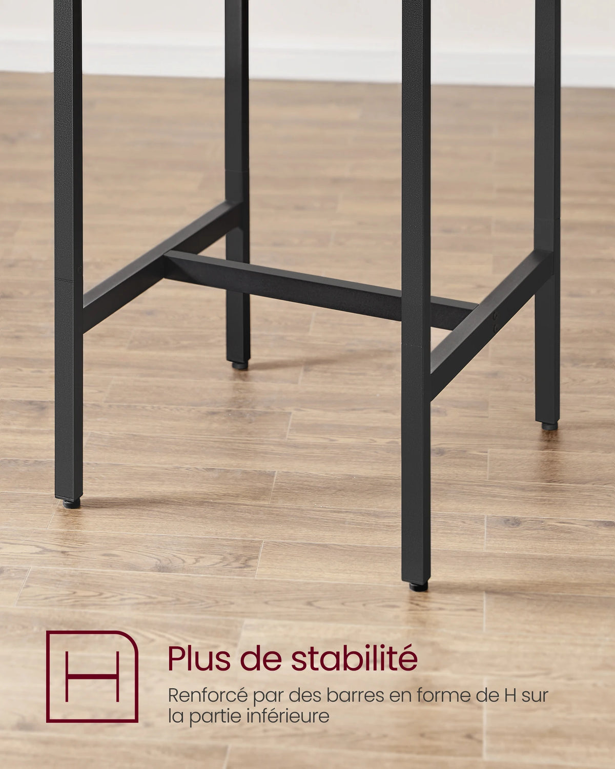 Table haute bois avec chaises
