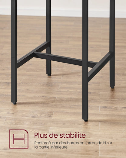 Table haute bois avec chaises