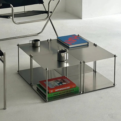 Table basse métal carré