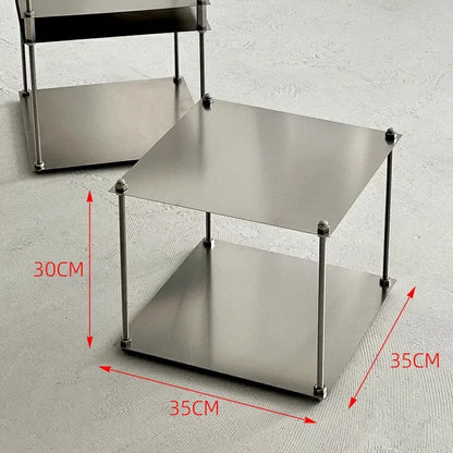 Table basse métal carré