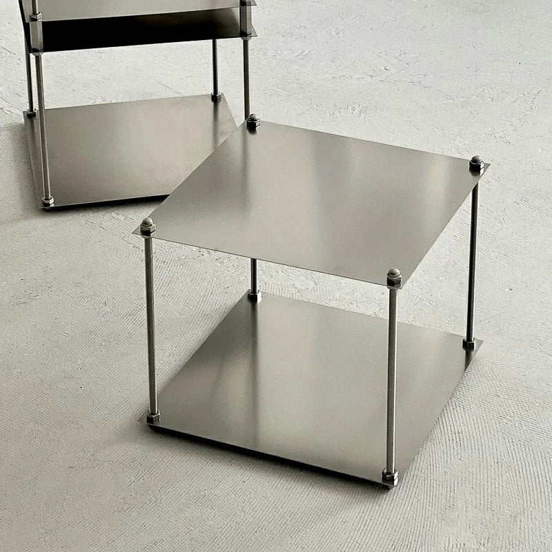 Table basse métal carré