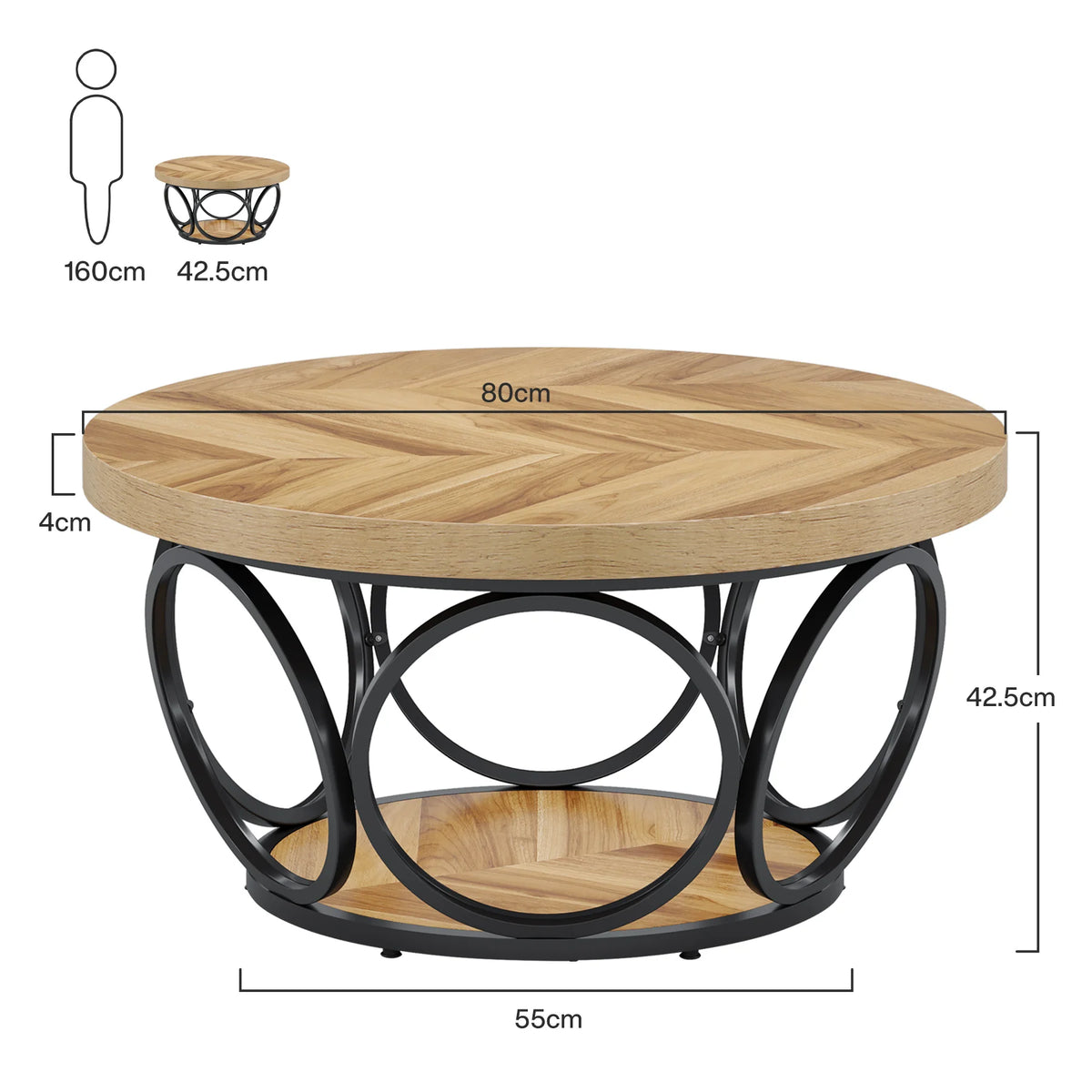 Table basse ronde en bois