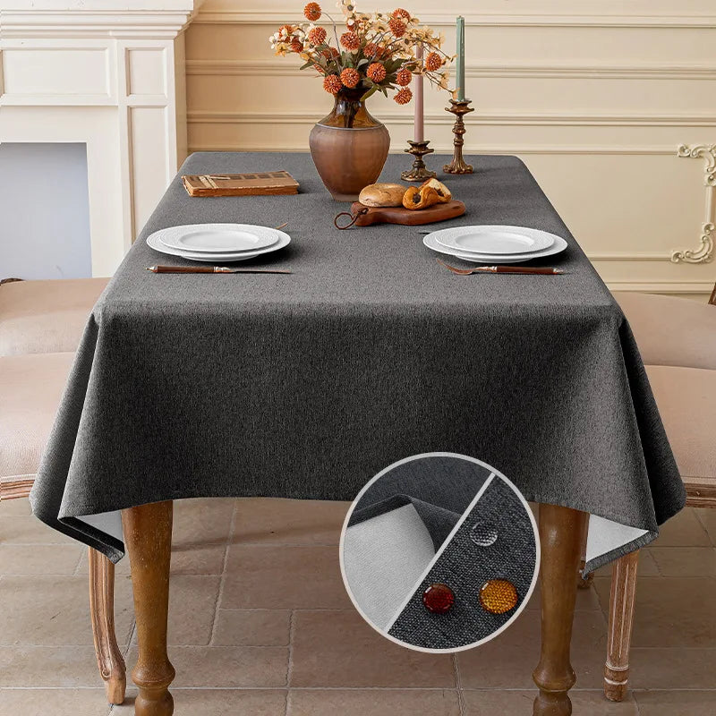 Nappe rectangulaire en coton et lin