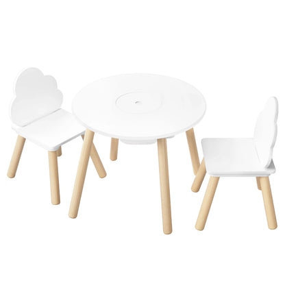 Table enfant en bois, 2 chaises