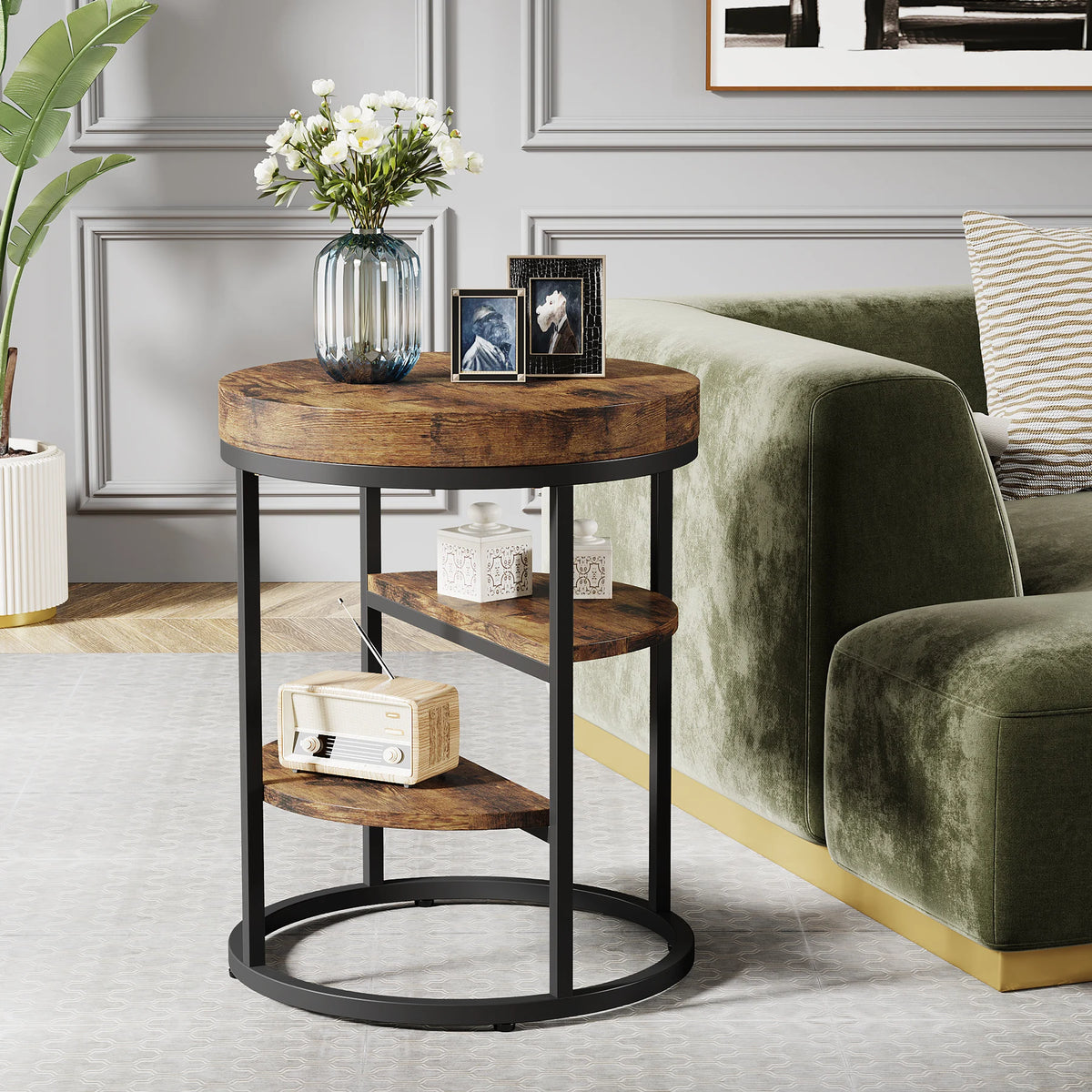Table basse bois ronde
