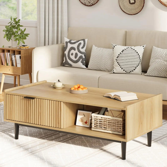 Table basse bois stockage