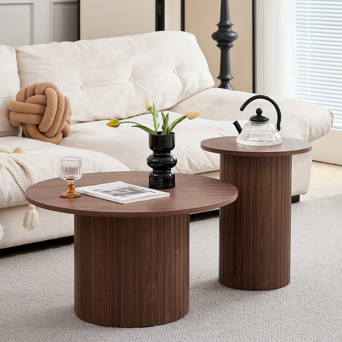 Table basse en bois gigogne