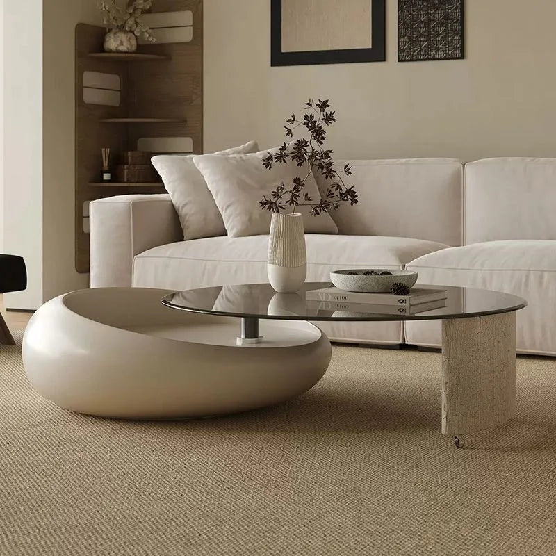 Table basse en verre gigogne