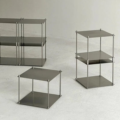 Table basse métal carré