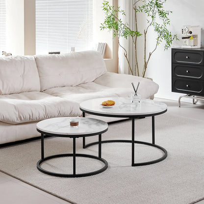 Table basse marbre ronde gigogne