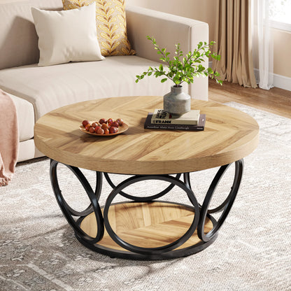 Table basse ronde en bois