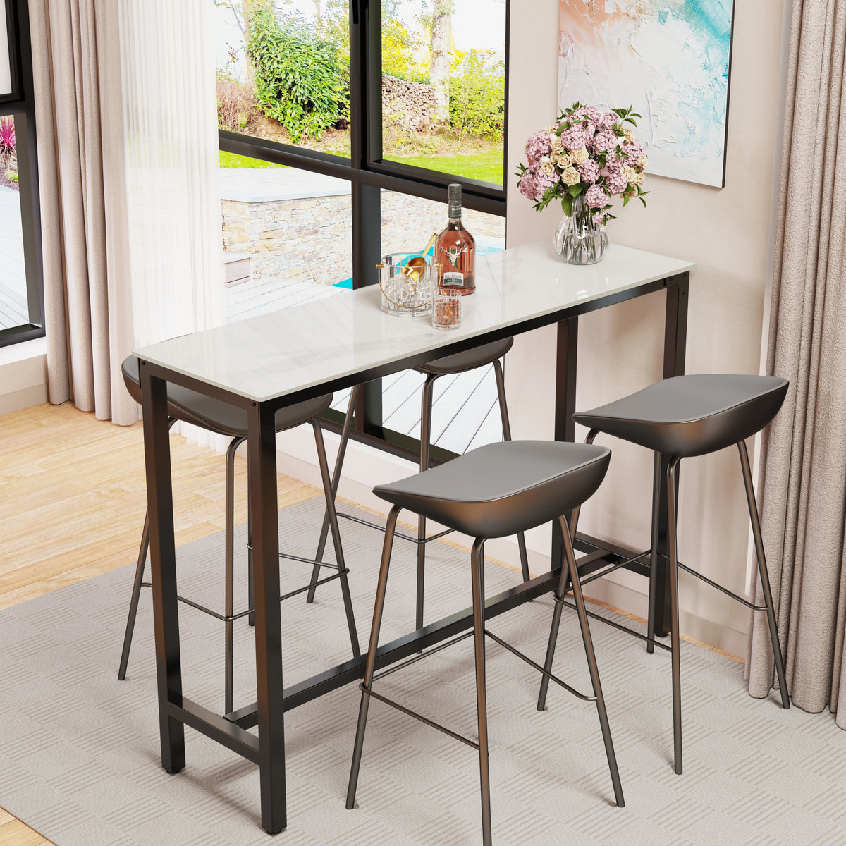Table haute rectangulaire