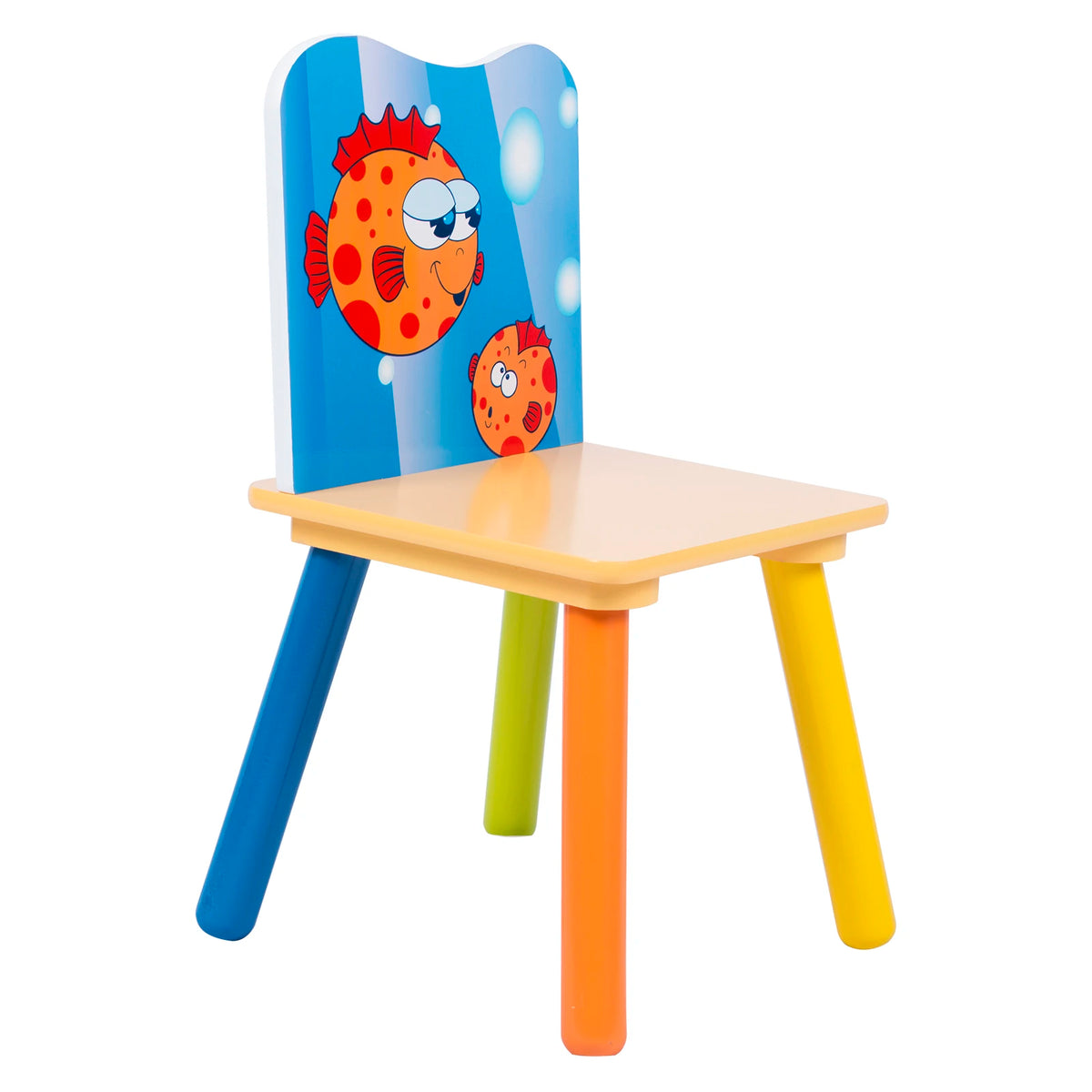Table enfant en bois, 2 chaises